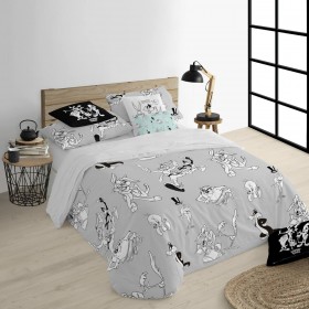 Copripiumino Looney Tunes Looney BN Bianco black 175 Fili 220 x 220 cm