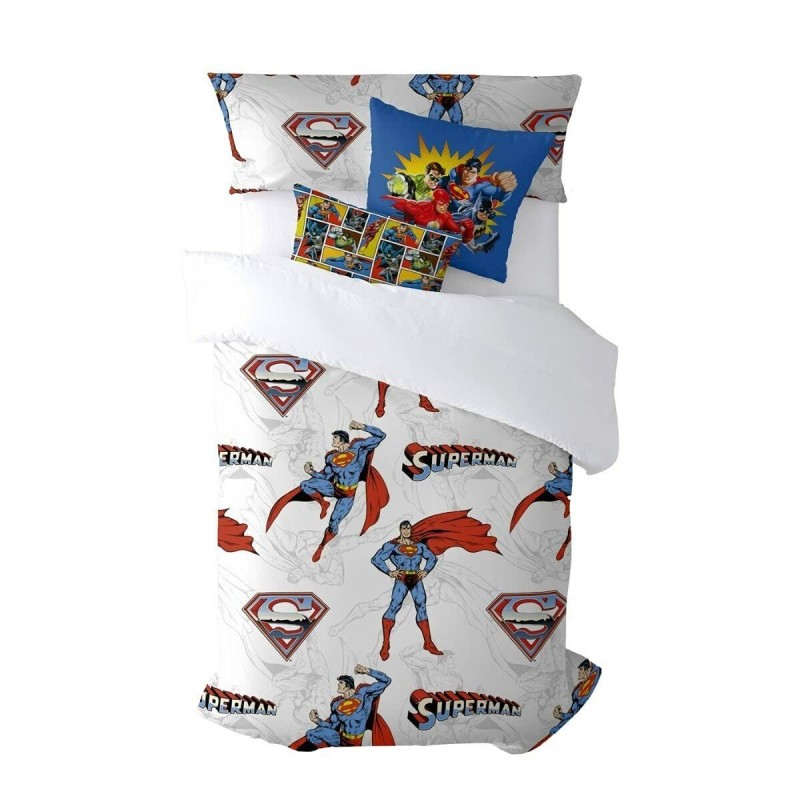 Copripiumino Superman Man of Steel Multicolore 175 Fili 220 x 220 cm