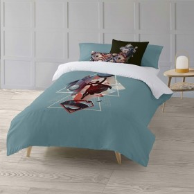 Copripiumino Superman Geometric Verde Multicolore 175 Fili 240 x 220 cm