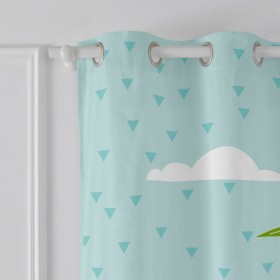 Tenda HappyFriday Moshi Moshi Panda Garden Azzurro 140 x 265 cm