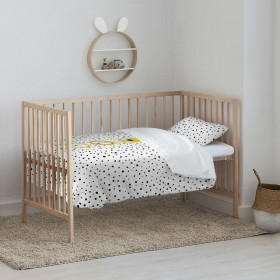 Set di copripiumino Kids&Cotton Dakari Big Nero 115 x 145 cm