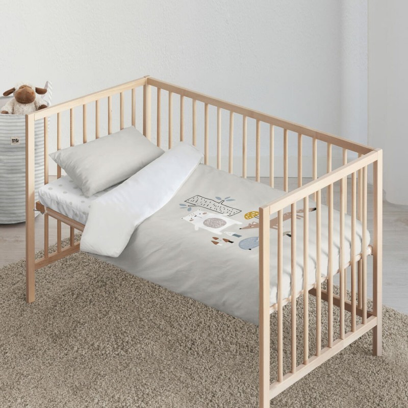 Set di copripiumino Kids&Cotton Kenai Big Beige 115 x 145 cm