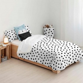 Copripiumino Kids&Cotton Kibo Bianco Nero 175 Fili 180 x 220 cm 180 x 240 cm