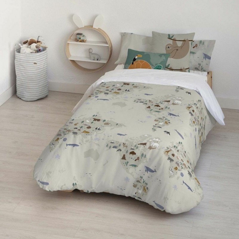 Copripiumino Kids&Cotton Maui Small Beige 175 Fili 180 x 220 cm 180 x 240 cm