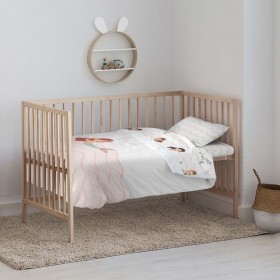 Set di copripiumino Kids&Cotton Mosi Big Rosa 100 x 120 cm
