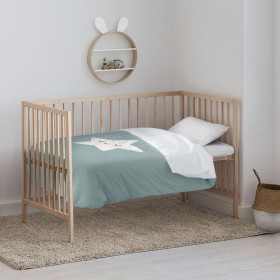 Set di copripiumino Kids&Cotton Nadir Azzurro 100 x 120 cm