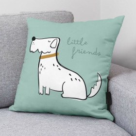 Fodera per cuscino Kids&Cotton Huali A Azzurro 50 x 50 cm
