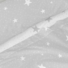 Set di Lenzuola HappyFriday Basic Kids Little star Grigio Singolo 2 Pezzi