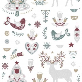 Tovaglia in resina antimacchia Belum Merry Christmas 55 Multicolore 150 x 150 cm