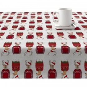 Tovaglia in resina antimacchia Belum Merry Christmas 15 Multicolore 150 x 150 cm