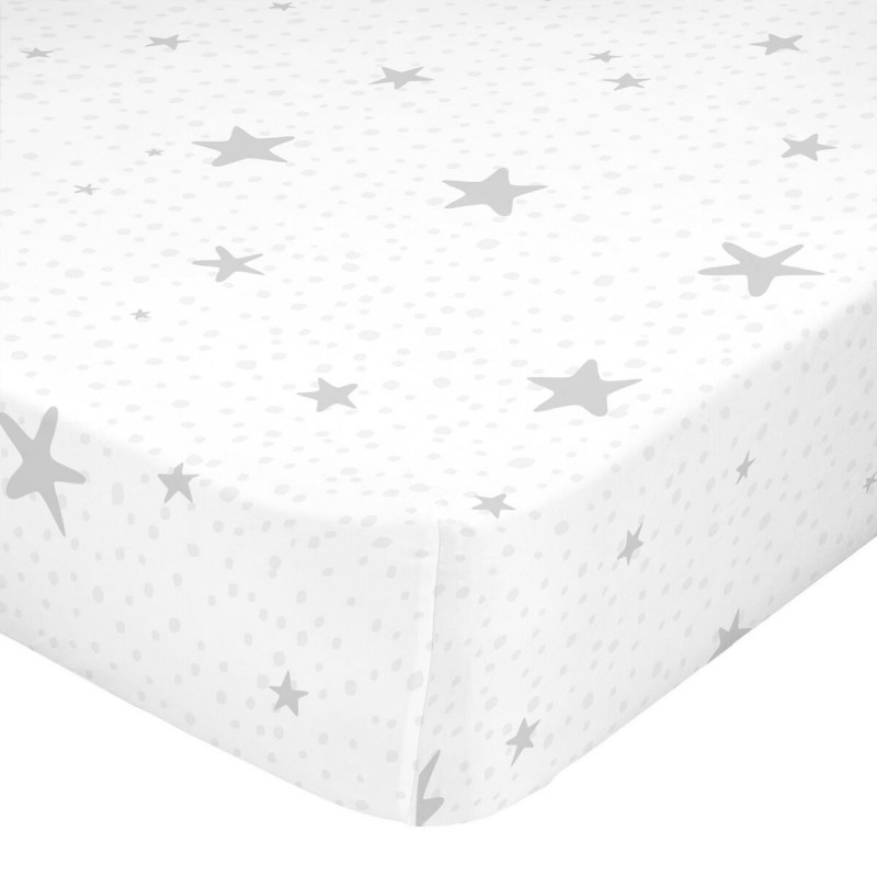 Lenzuolo con angoli HappyFriday BASIC KIDS Grigio 90 x 200 x 32 cm