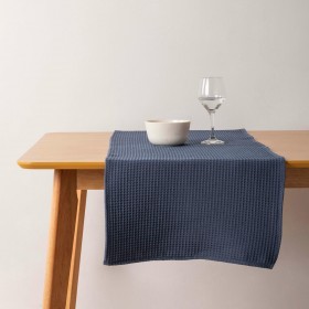 Runner da Tavolo Belum Waffle Grigio 45 x 140 cm