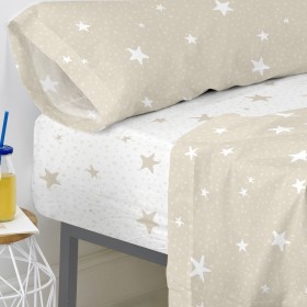 Lenzuolo con angoli HappyFriday BASIC KIDS Beige 90 x 200 x 32 cm