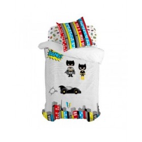 Set di copripiumino HappyFriday Mr Fox Bat Multicolore Singolo 2 Pezzi
