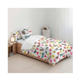 Copripiumino Decolores Gatets Multicolore 175 Fili 220 x 220 cm