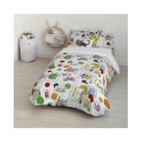 Copripiumino Decolores Indiana Multicolore 175 Fili 260 x 240 cm