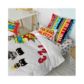 Set di copripiumino HappyFriday Mr Fox Bat Multicolore Singolo 2 Pezzi