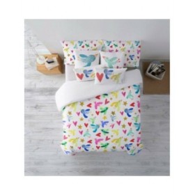 Copripiumino Decolores Ocells Multicolore 180 x 220 cm