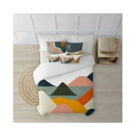 Copripiumino Decolores Sahara Multicolore 175 Fili 155 x 220 cm