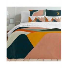 Copripiumino Decolores Sahara Multicolore 175 Fili 155 x 220 cm