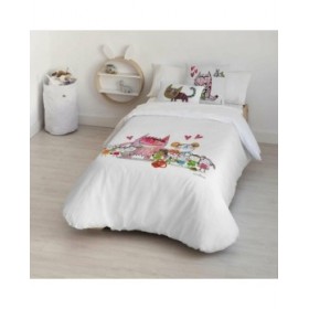 Copripiumino Decolores Al cole Multicolore 175 Fili 140 x 200 cm Collo di bottiglia