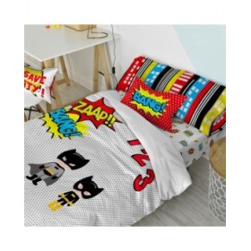 Set di copripiumino HappyFriday Mr Fox Bat Multicolore Singolo 2 Pezzi