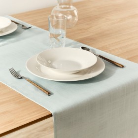Runner da Tavolo Belum Liso Azzurro 45 x 140 cm
