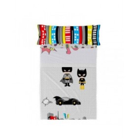 Set di Lenzuola HappyFriday Mr Fox Bat Multicolore Singolo 2 Pezzi