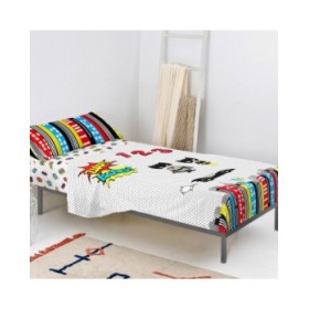 Set di Lenzuola HappyFriday Mr Fox Bat Multicolore Singolo 2 Pezzi