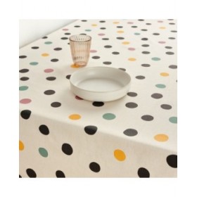 Tovaglia antimacchia Belum CUZCO Bianco Multicolore 180 x 200 cm Pois XL