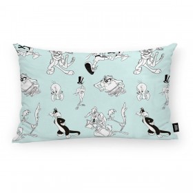 Fodera per cuscino Looney Tunes Looney B&W C Multicolore Blu cielo 30 x 50 cm