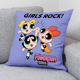 Fodera per cuscino Powerpuff Girls Girls Rock A Multicolore Lilla 45 x 45 cm