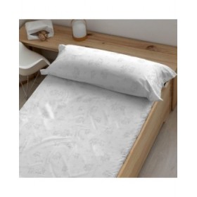 Lenzuolo con angoli aderenti Peppa Pig Bianco Grigio 105 x 200 cm 100 % cotone