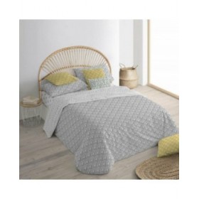 Copripiumino Decolores Nashik Grigio 175 Fili 155 x 220 cm