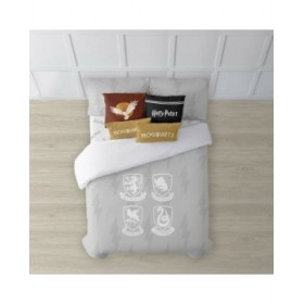 Copripiumino Harry Potter Hogwarts Shields Multicolore 175 Fili 200 x 200 cm Piazza e mezza
