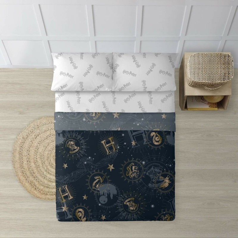 Set di Lenzuola Harry Potter HPotter Gold Multicolore Letto 90 cm