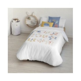 Copripiumino Kids&Cotton Vikram Bianco 180 x 220 cm