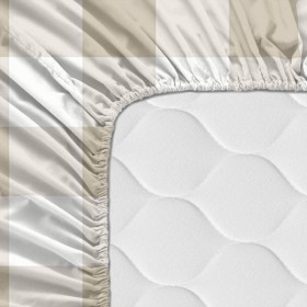 Lenzuolo con angoli aderenti HappyFriday Basic Kids Beige 105 x 200 x 32 cm Vichy