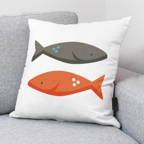 Fodera per cuscino Decolores Peces Rojo Rosso 50 x 50 cm