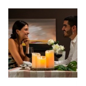 Candele a LED Multicolor Effetto Fiamma con Telecomando Lendles InnovaGoods 3 Unità
