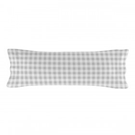Set di Lenzuola HappyFriday Basic Kids Vichy Grigio Singolo 2 Pezzi