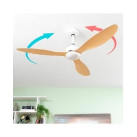 Ventilatore da Soffitto con Luce LED e 3 Pale ABS Wuled InnovaGoods Legno 36 W 52" Ø132 cm