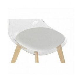 Sedia da Sala da Pranzo DKD Home Decor Bianco Legno Policarbonato (Ricondizionati A)