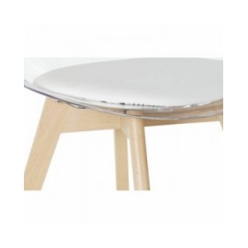Sedia da Sala da Pranzo DKD Home Decor Bianco Legno Policarbonato (Ricondizionati A)