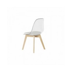 Sedia da Sala da Pranzo DKD Home Decor Bianco Legno Policarbonato (Ricondizionati A)