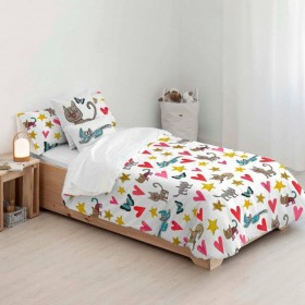 Copripiumino Decolores Gatets Multicolore 175 Fili 220 x 220 cm