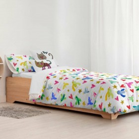 Copripiumino Decolores Ocells Multicolore 175 Fili 260 x 240 cm