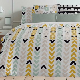 Copripiumino Decolores Tokyo Multicolore 175 Fili 180 x 220 cm