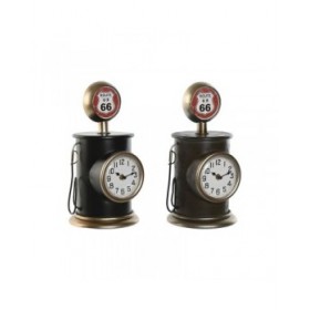 Orologio da Tavolo Home ESPRIT Multicolore Metallo