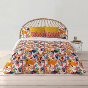 Copripiumino Decolores Keila Multicolore 175 Fili 140 x 200 cm Collo di bottiglia